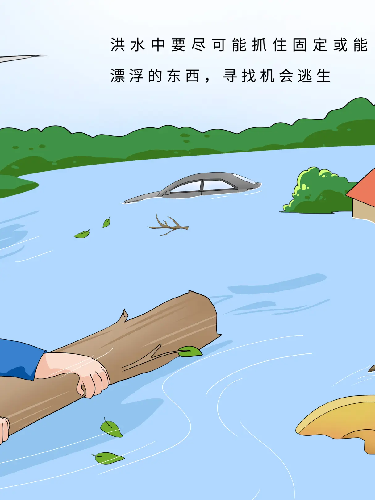 洪水逃生知識科普漫畫封面图片