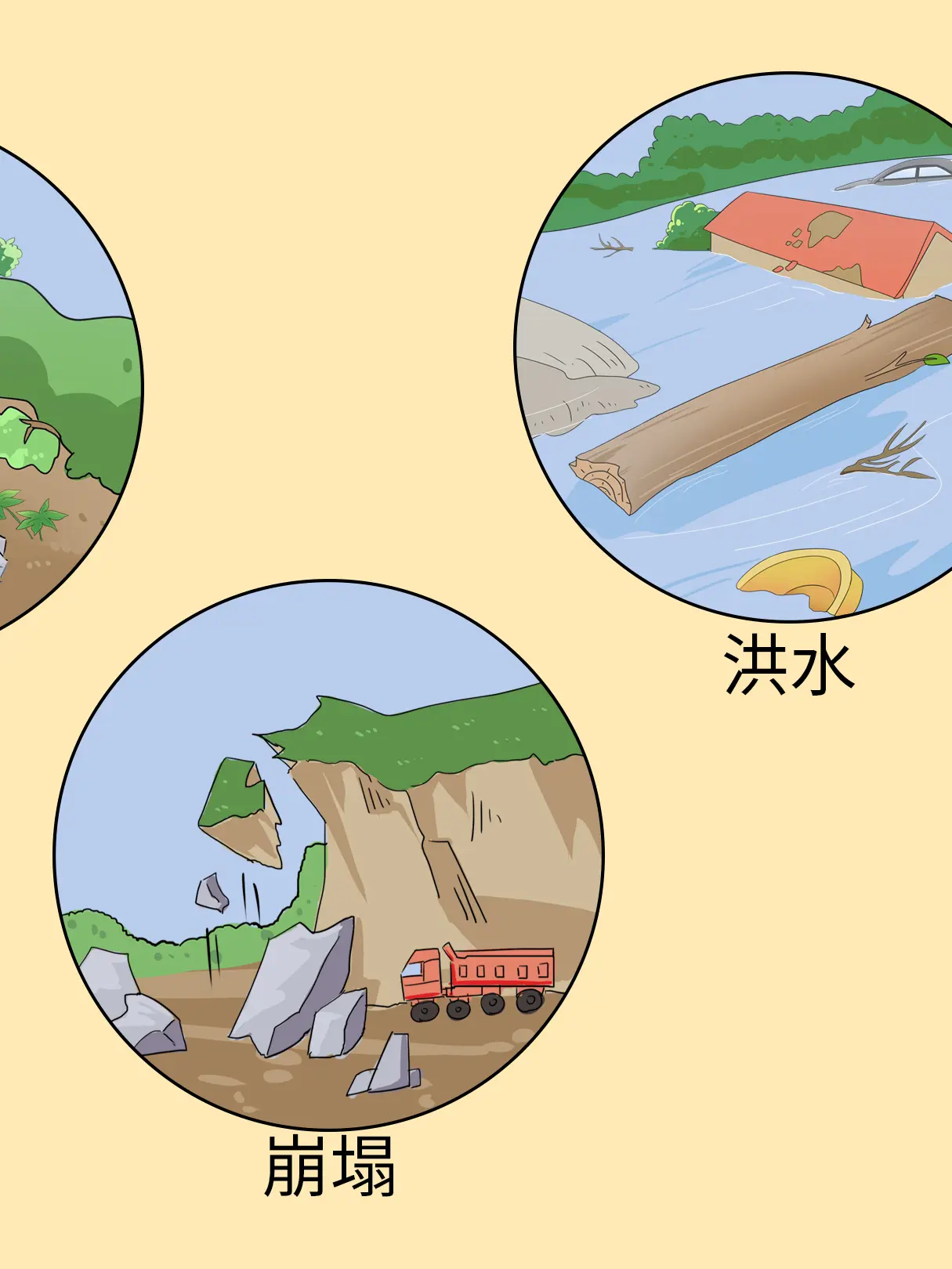 台風防洪防汛轉移科普漫畫封面图片