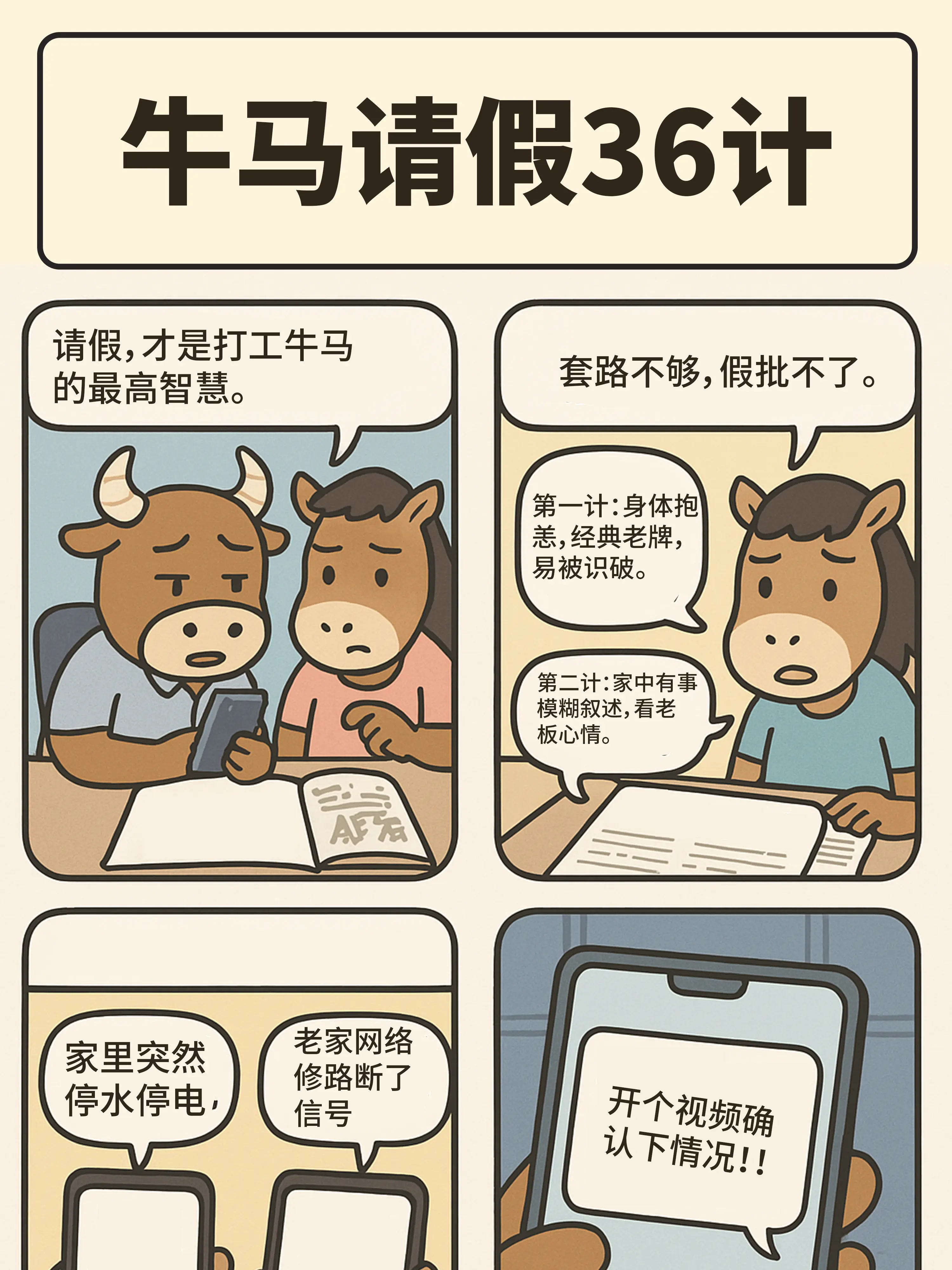 請假理由越扯，演技越好漫畫封面图片