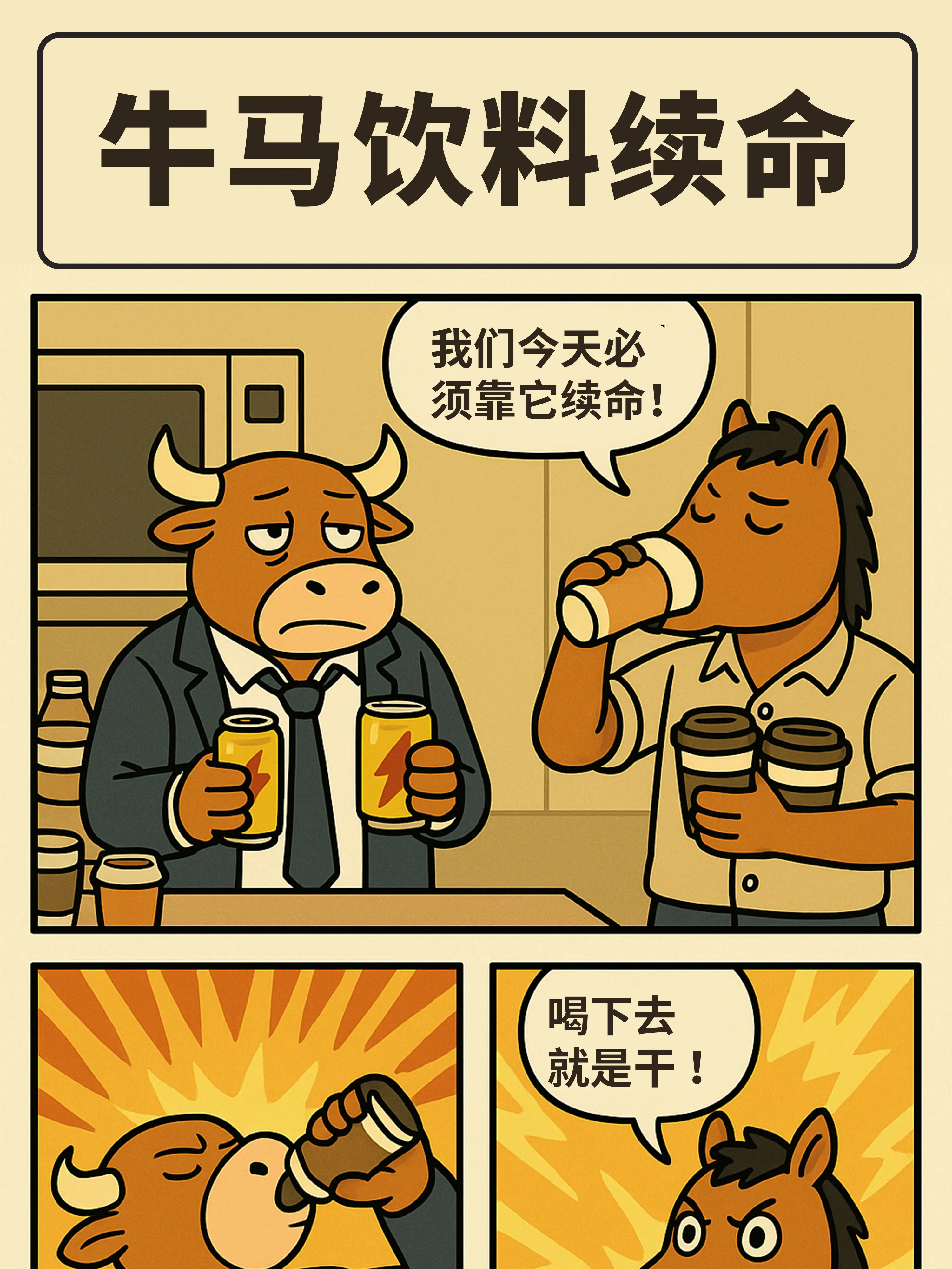 咖啡續命，奶茶續快樂漫畫封面图片