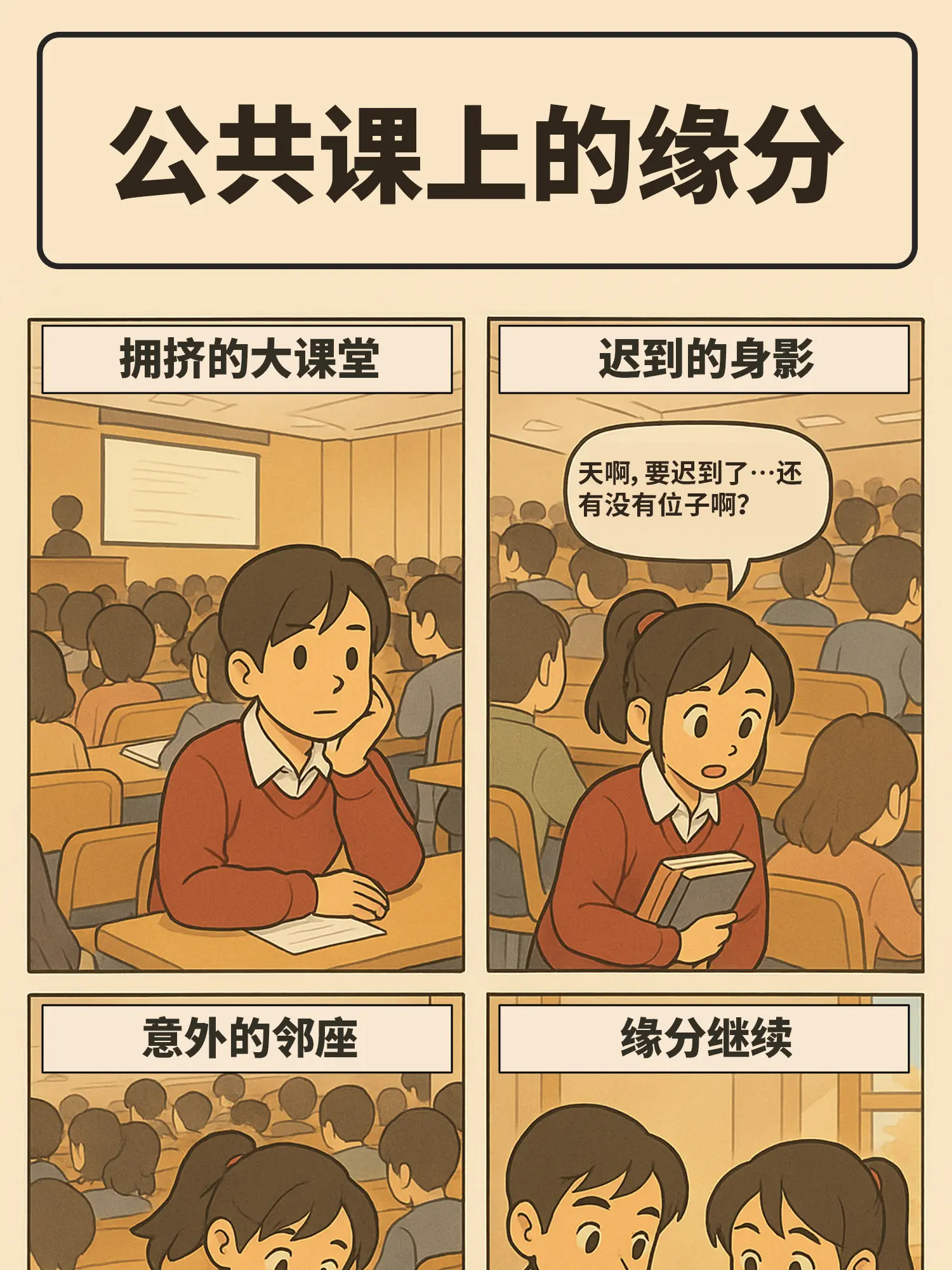 公共課上的緣分漫畫封面图片