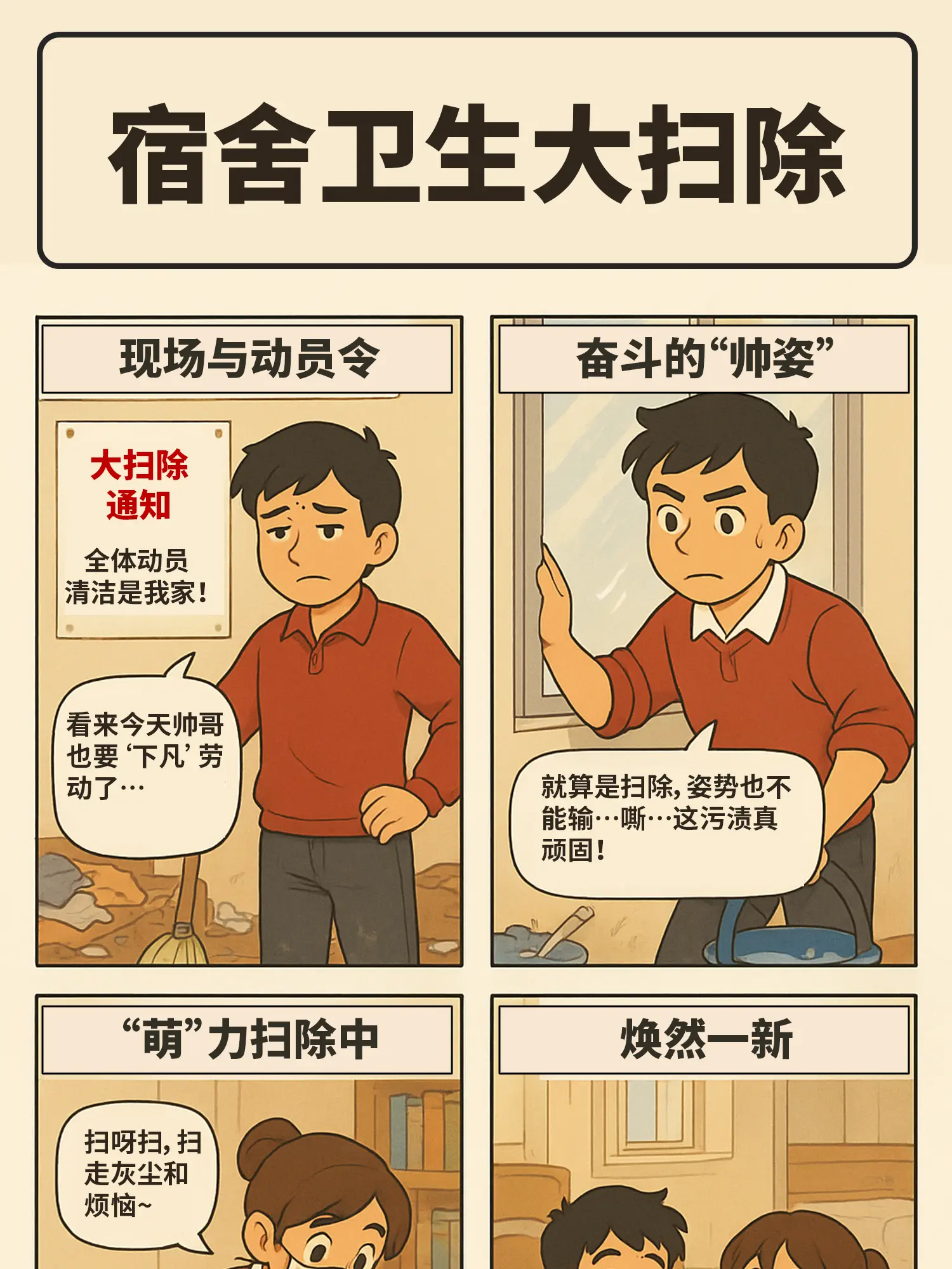 宿舍大掃除漫畫封面图片