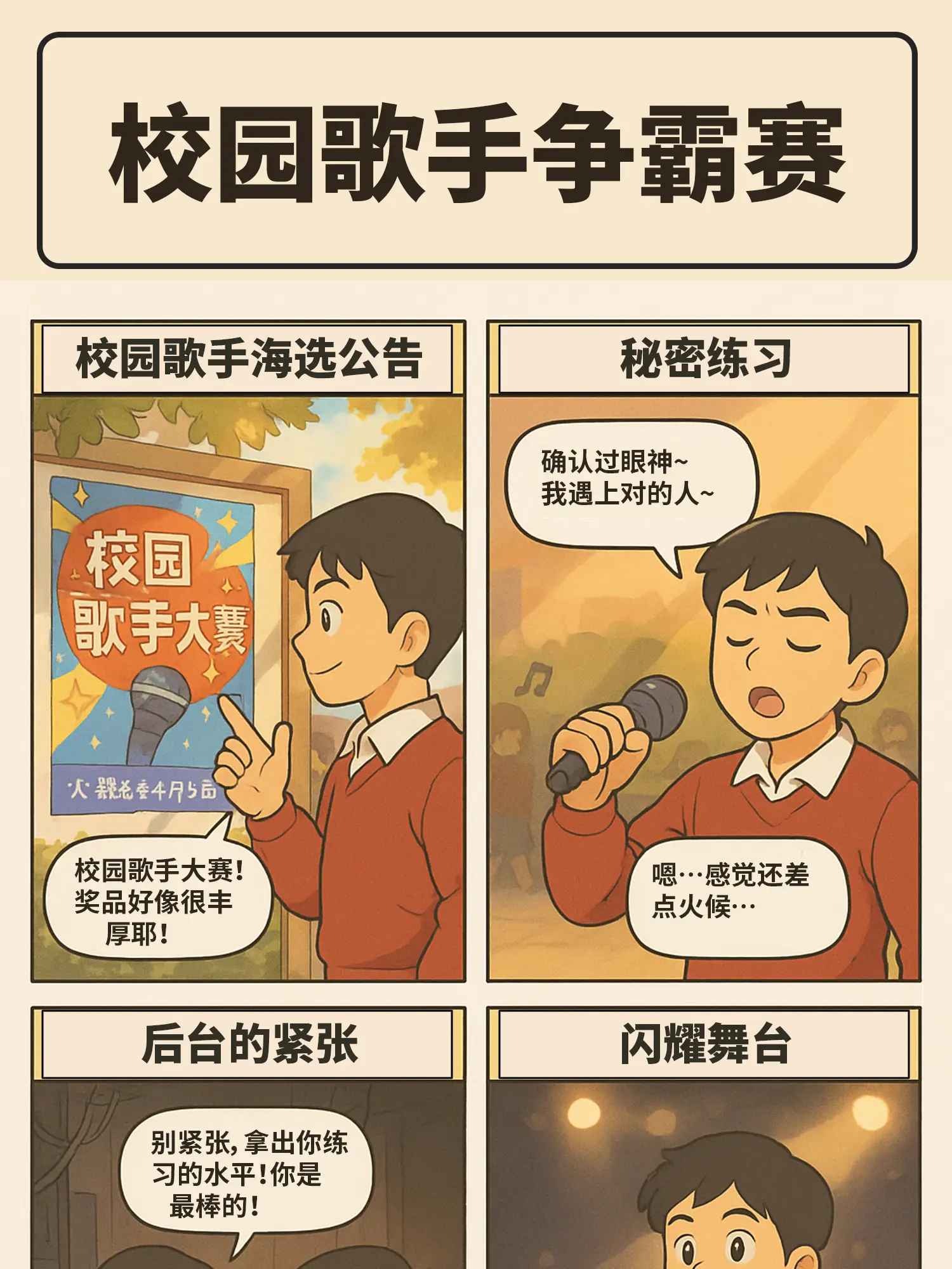 校園歌手争霸赛漫畫封面图片