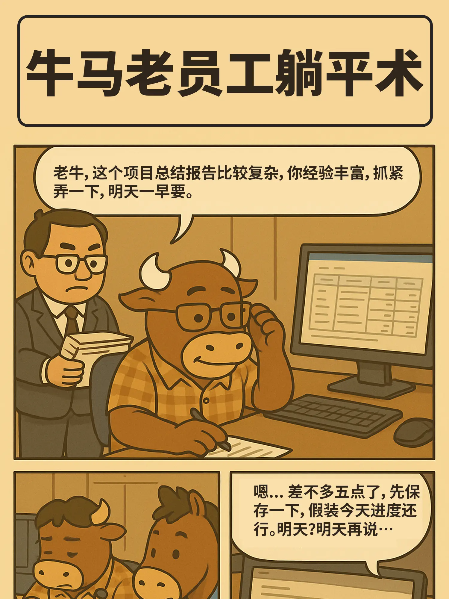 當你學會躺平，公司就開始爲你焦慮了漫畫封面图片