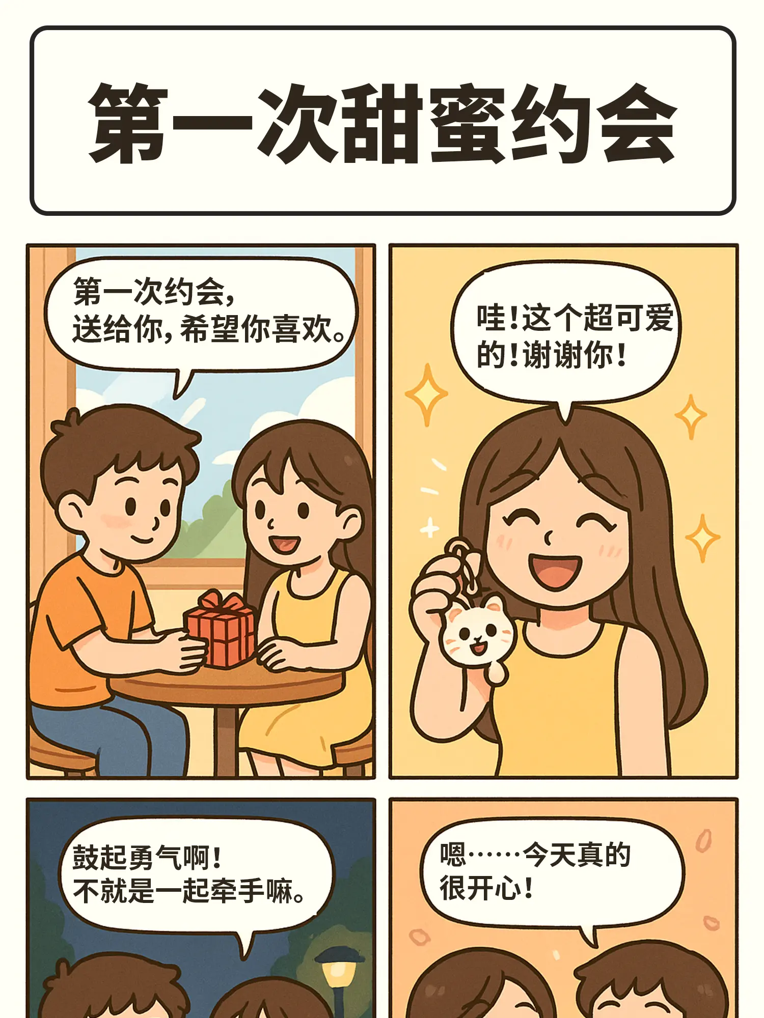 小情侶的甜蜜約會漫畫封面图片