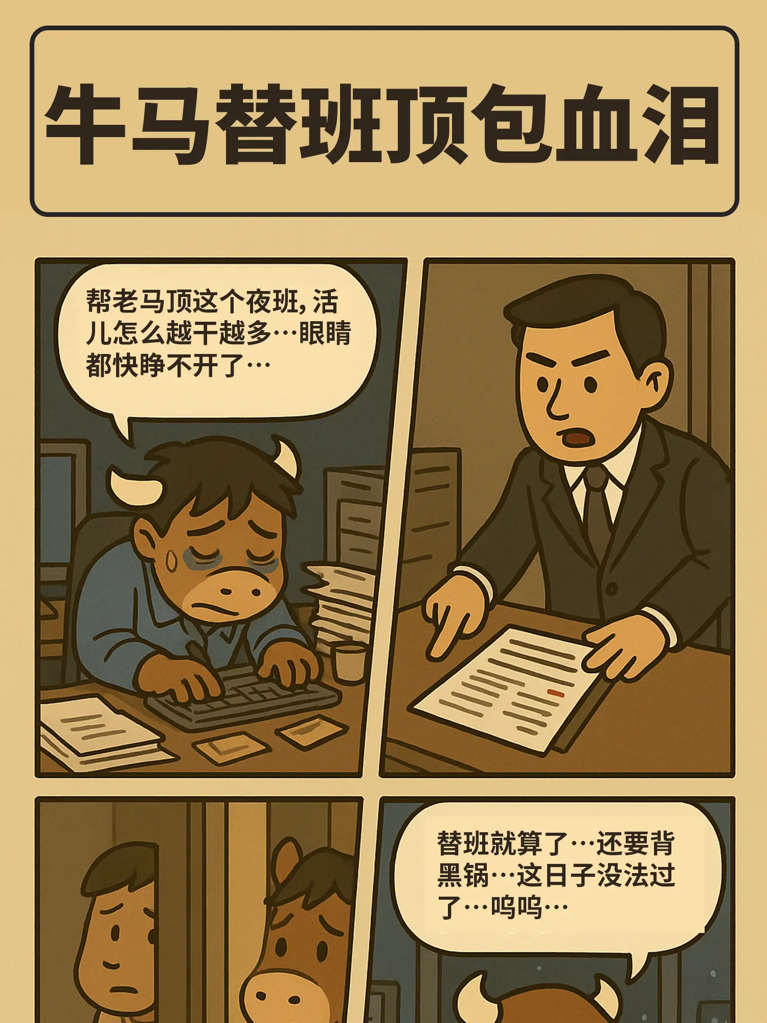 替班顶包：当代職場替罪羊实录漫畫封面图片