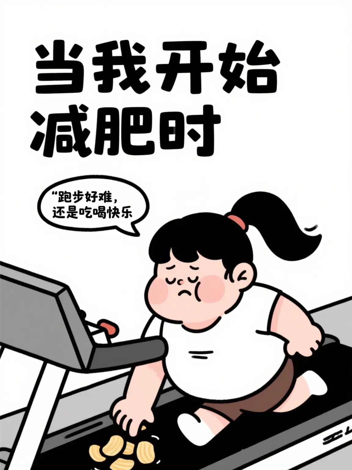 邊跑邊吃，才能減肥漫畫封面图片