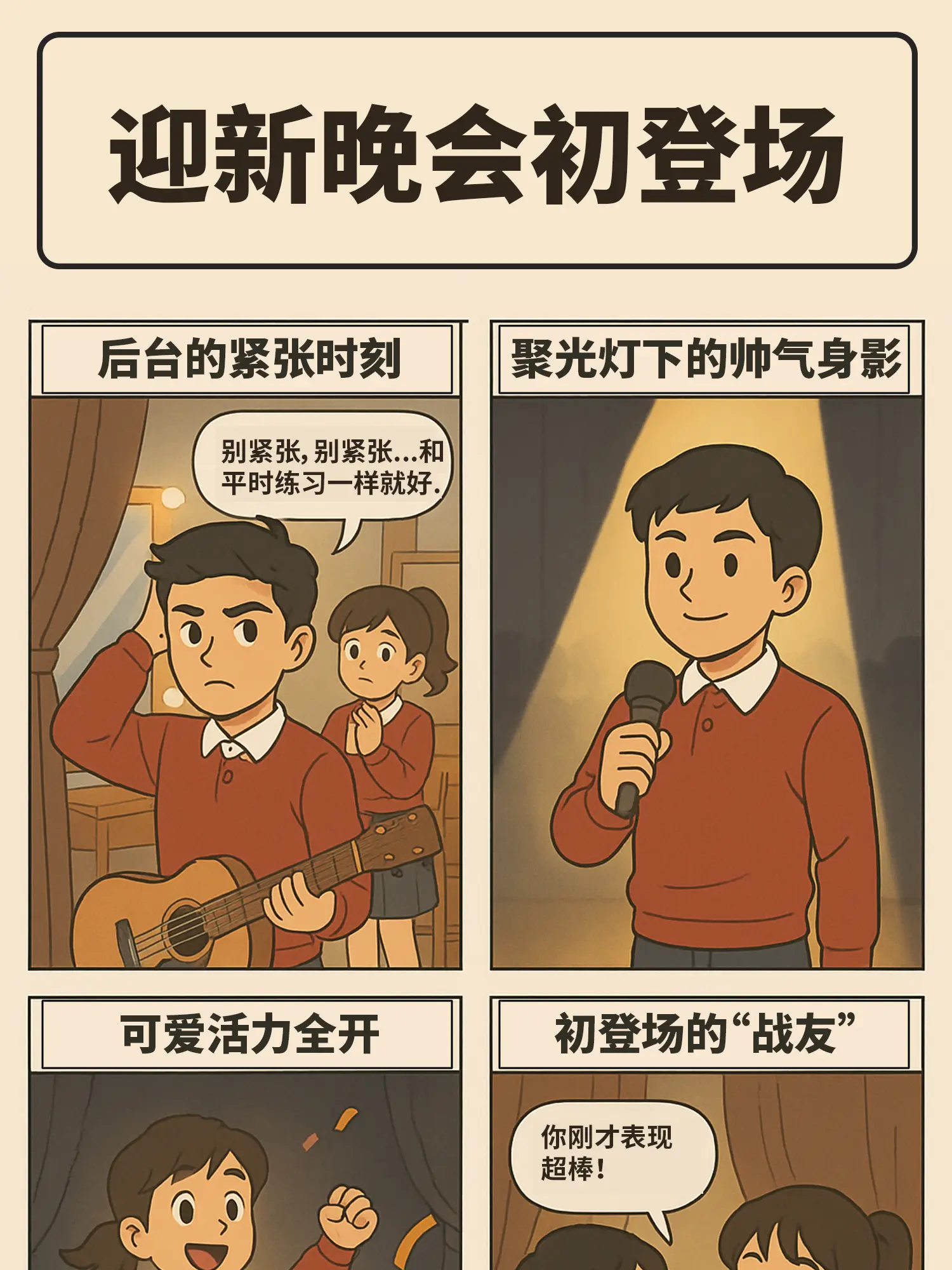 迎新晚會漫畫封面图片