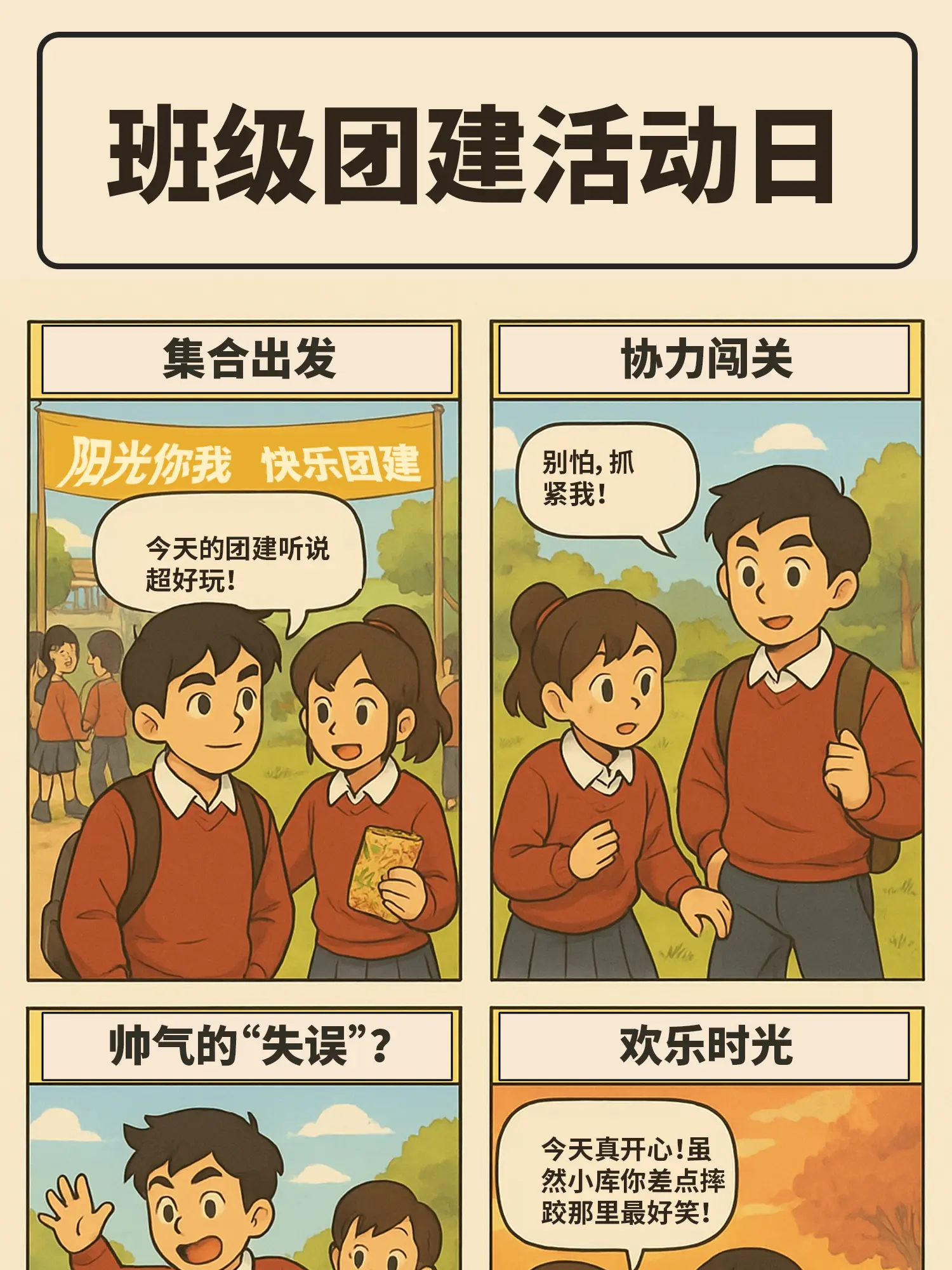 班級團建日漫畫封面图片