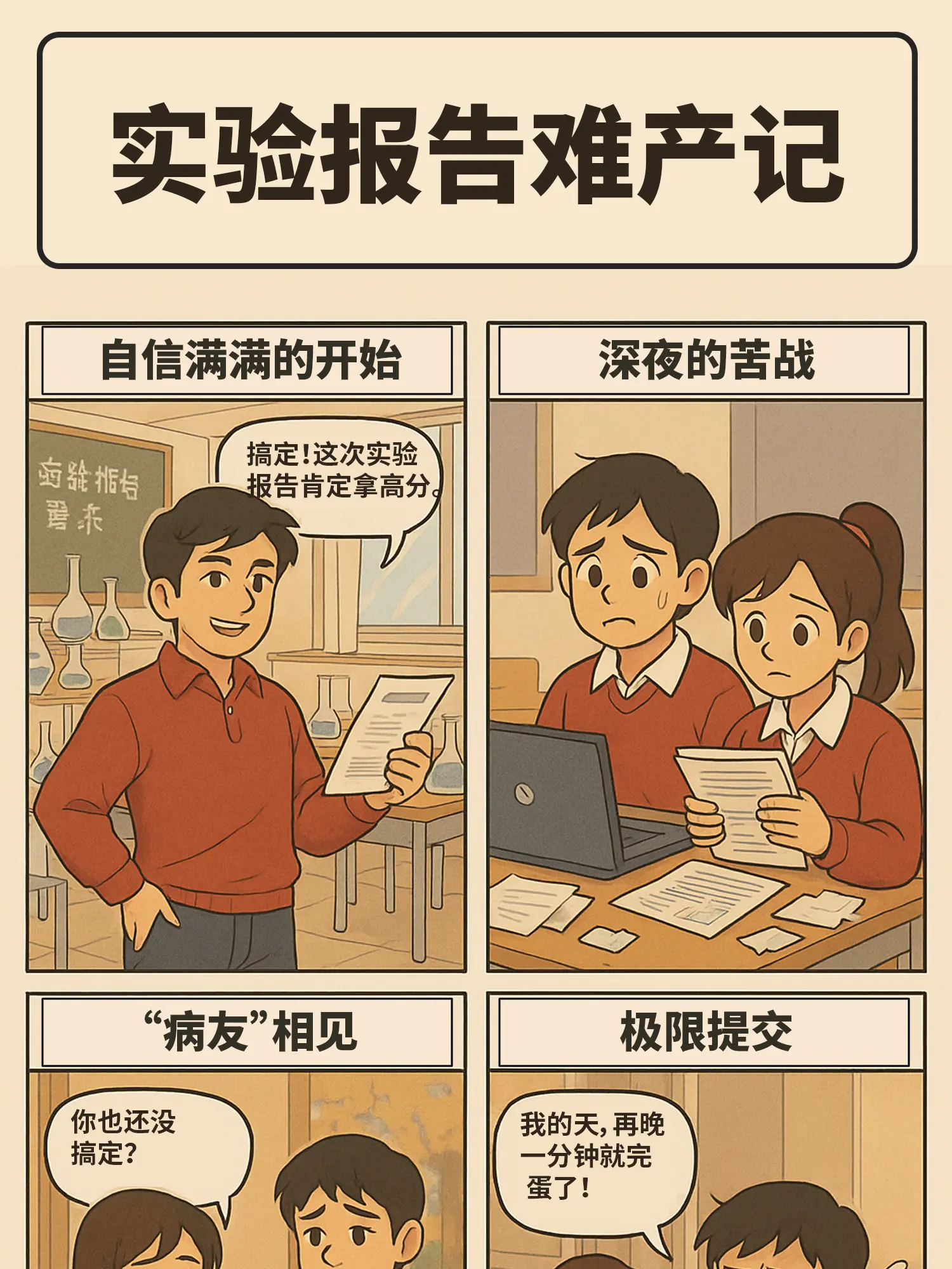 實驗報告難産記漫畫封面图片