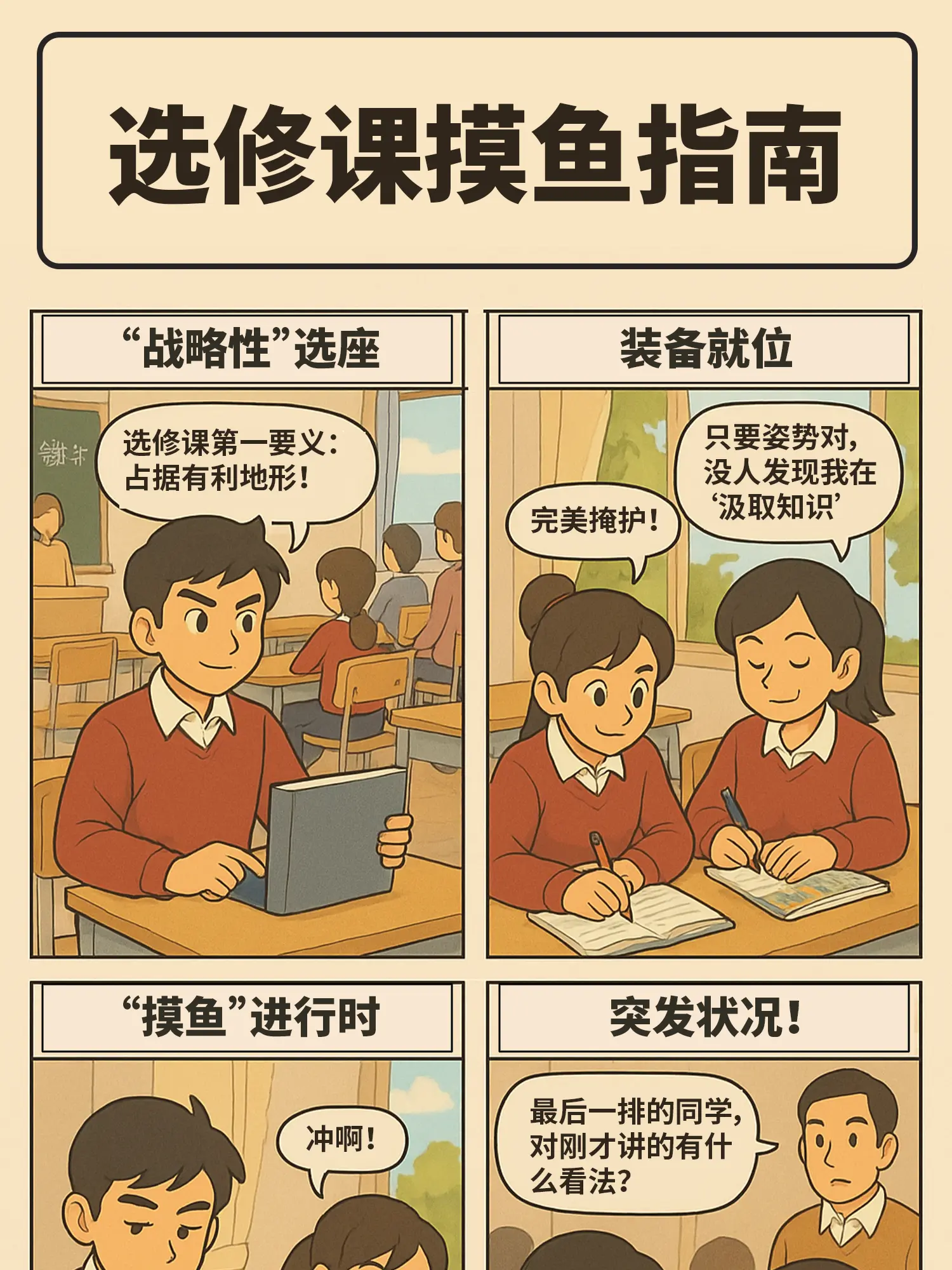 選修摸魚指南漫畫封面图片