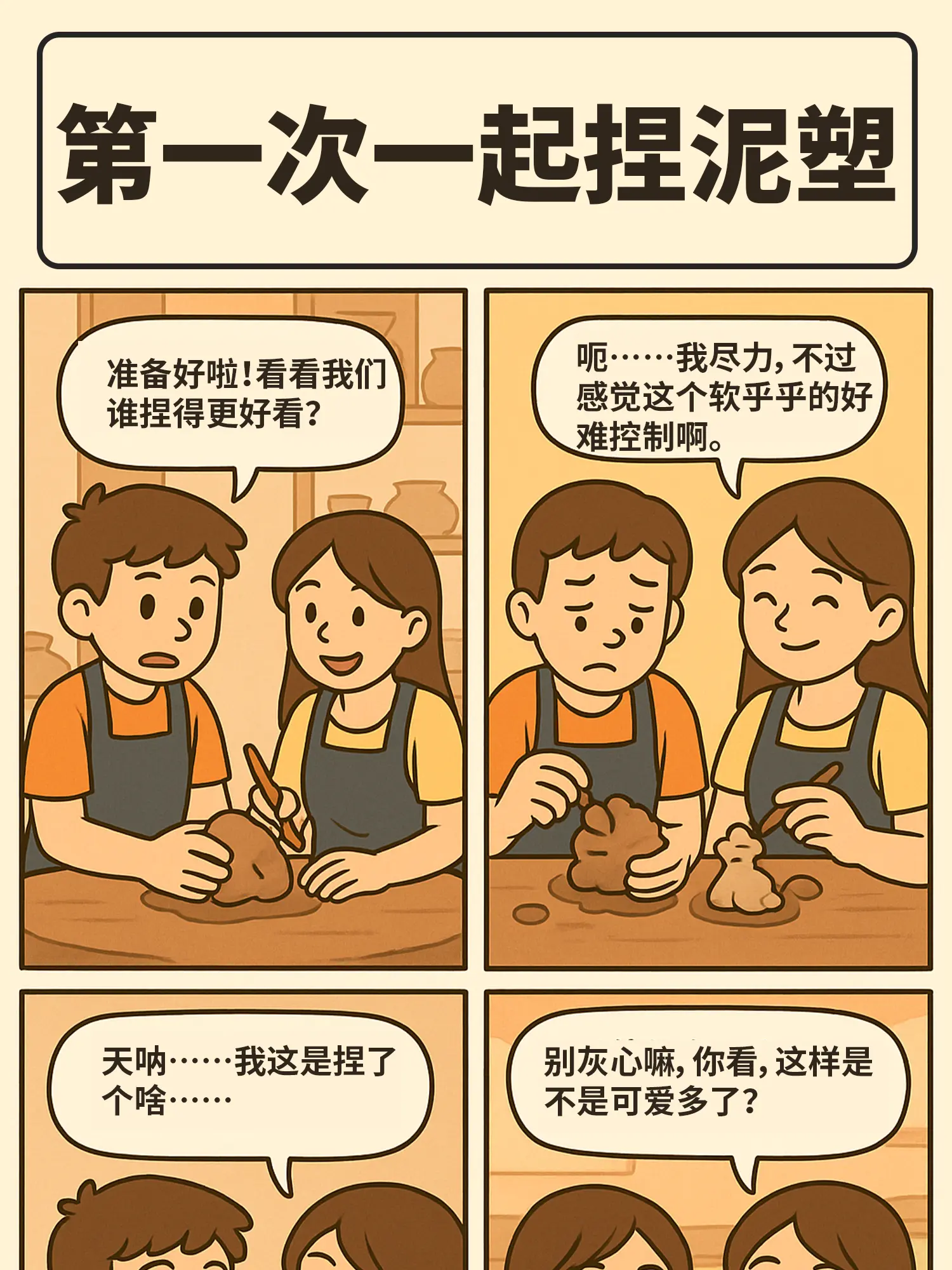 泥人變形記，情侶版漫畫封面图片