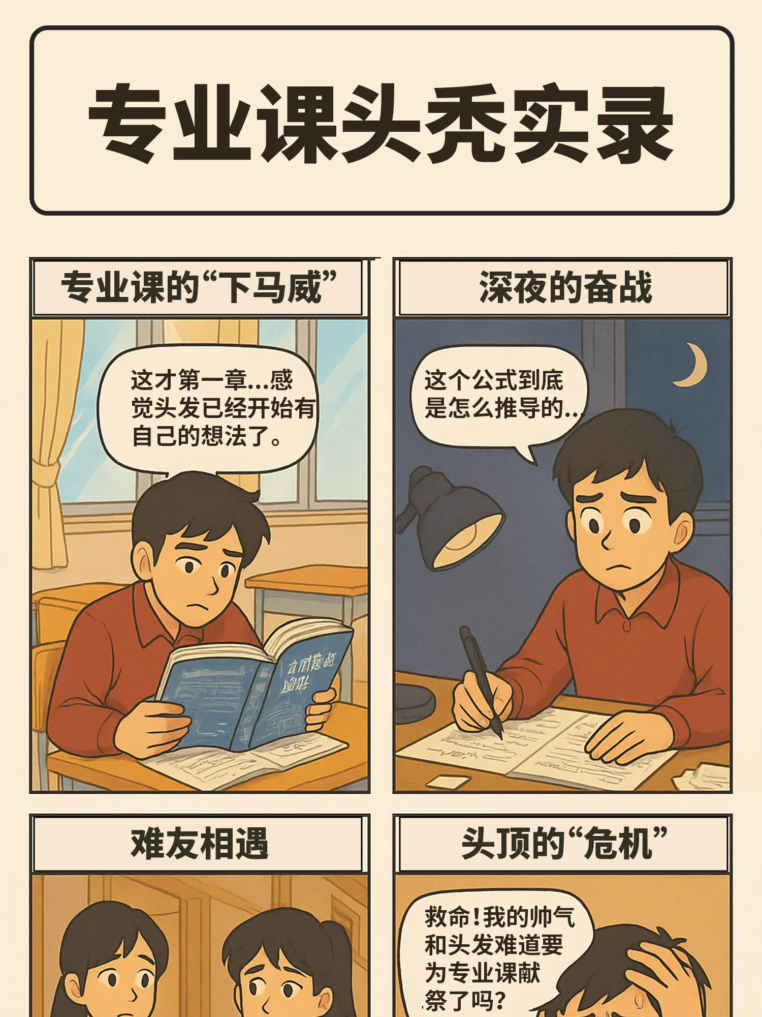 專業課禿頭實錄漫畫封面图片