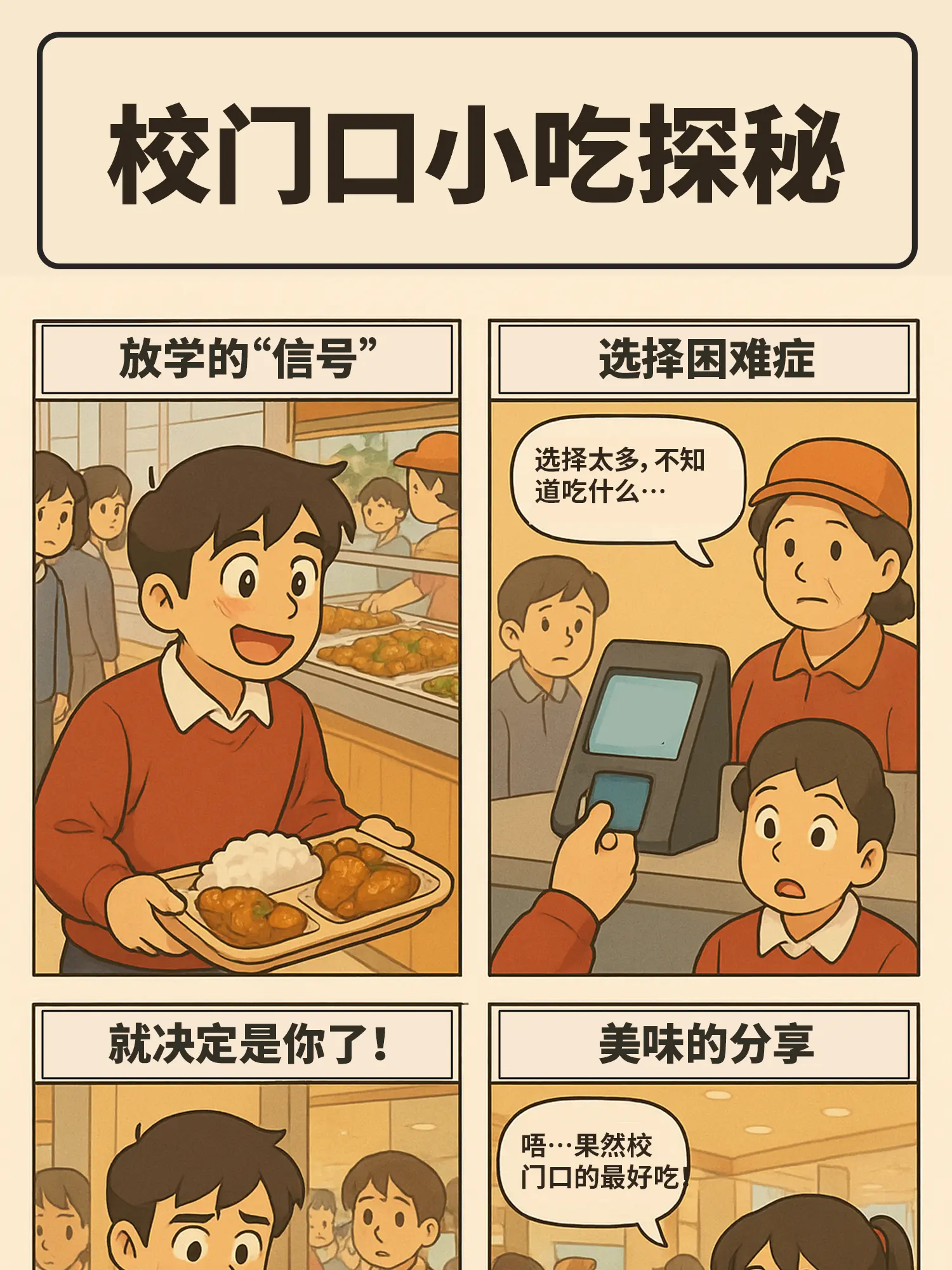 探秘校園小吃漫畫封面图片