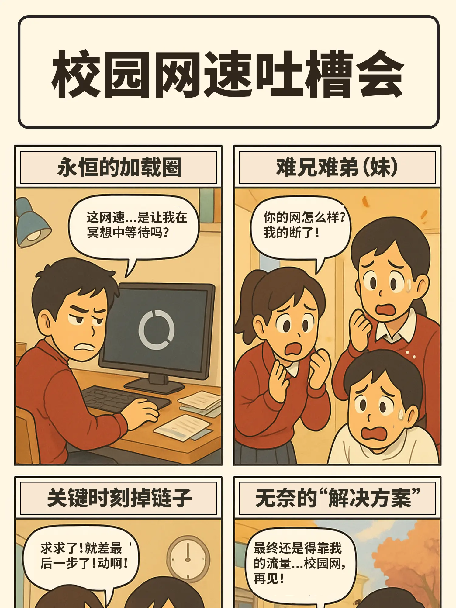 校園网速吐槽会漫畫封面图片