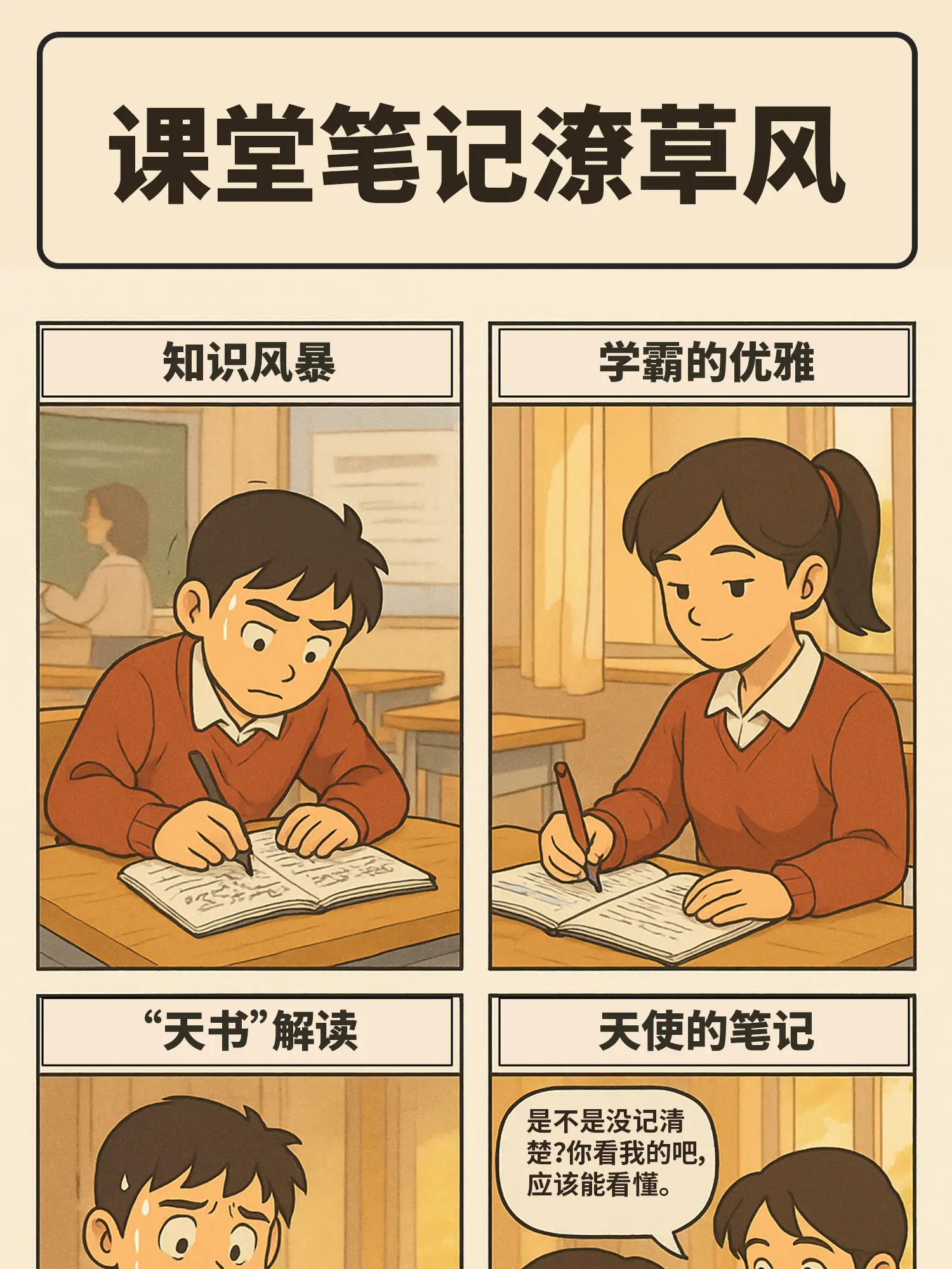 課堂筆記對比漫畫封面图片