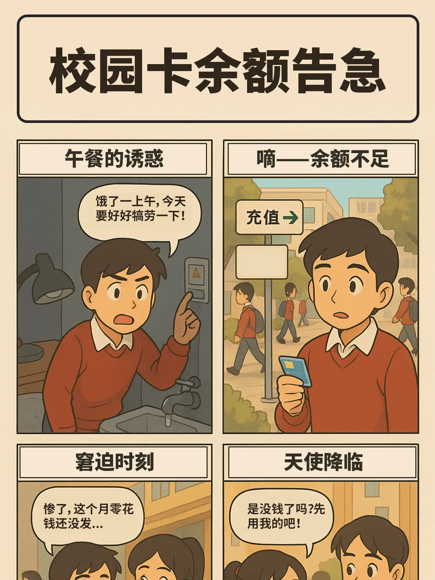 校園卡余额告急漫畫封面图片