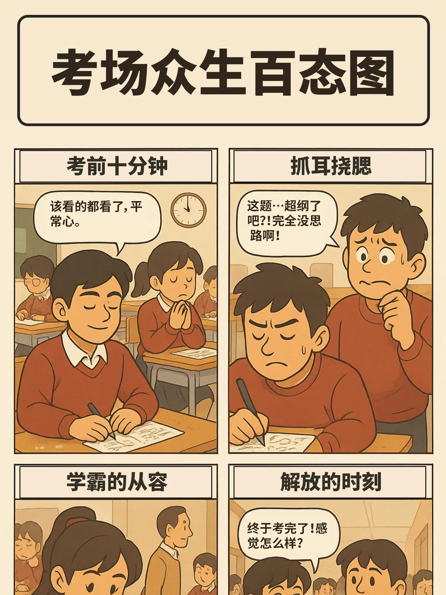 考場衆生百態圖條漫免费在線閱讀