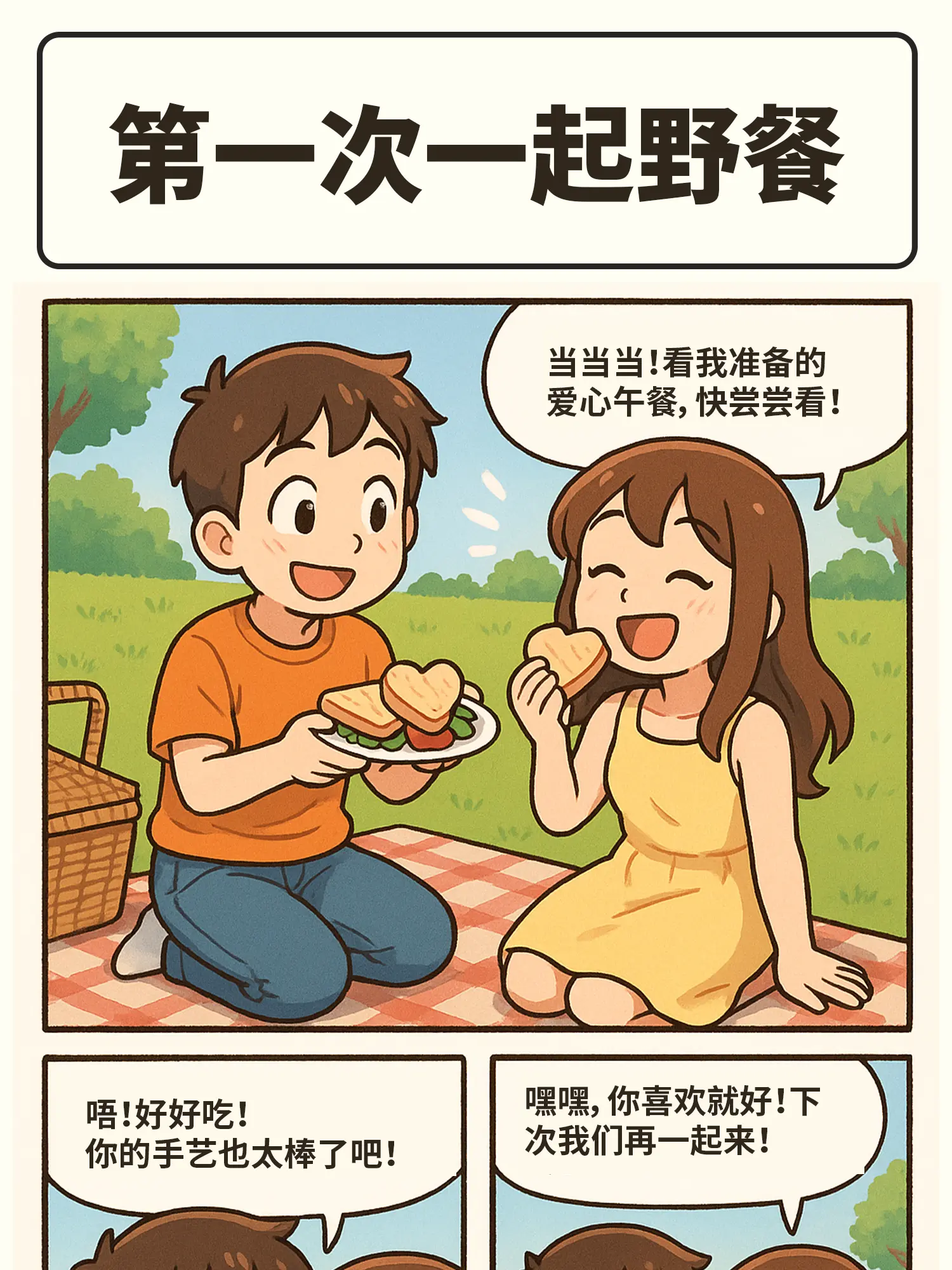 愛的初次浪漫野餐漫畫封面图片