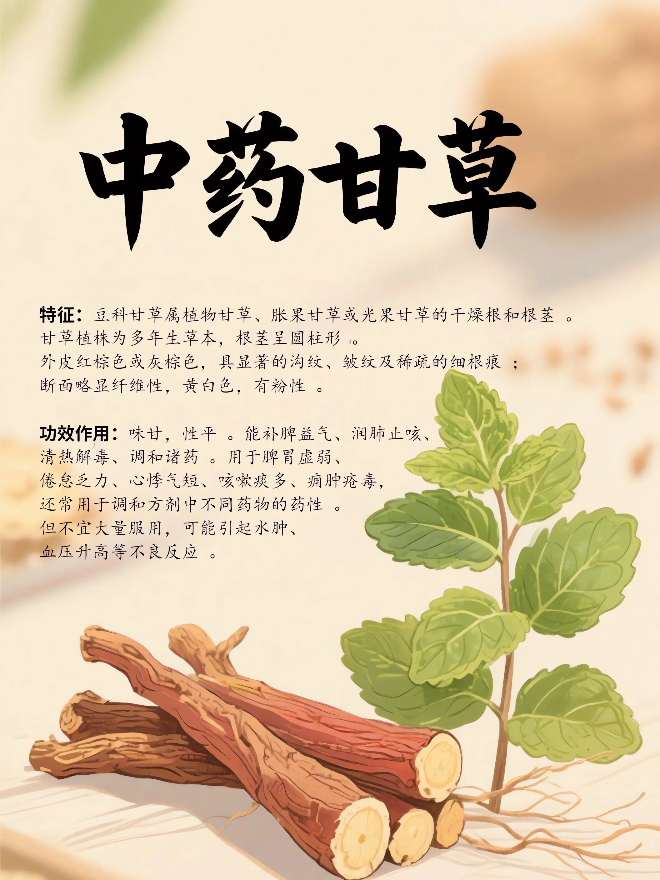 甘草中藥小課堂漫畫封面图片