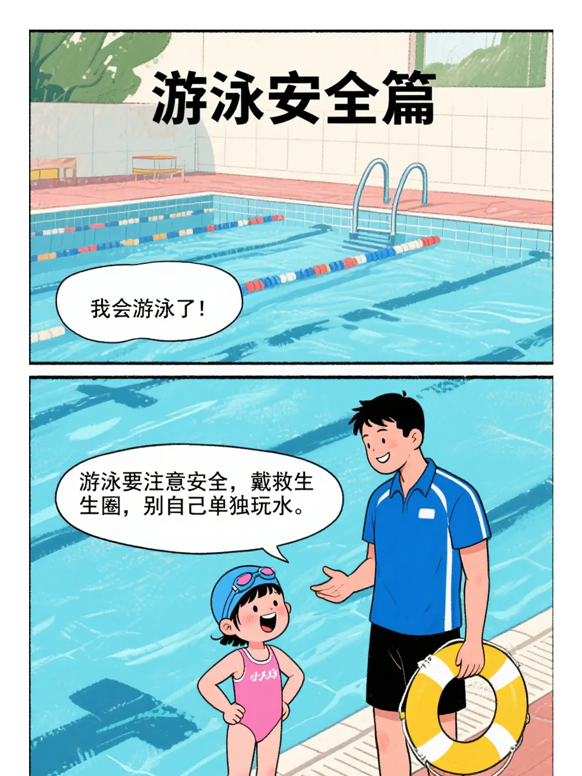 安全遊泳漫畫封面图片