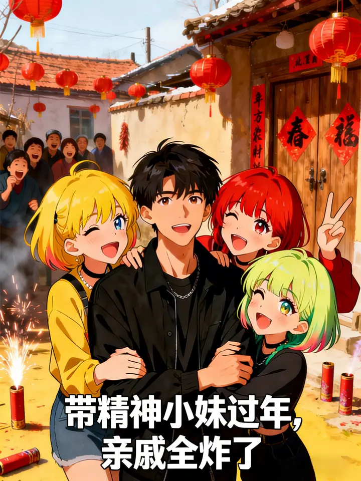 带精神小妹过年，亲戚全炸了漫剧封面图片